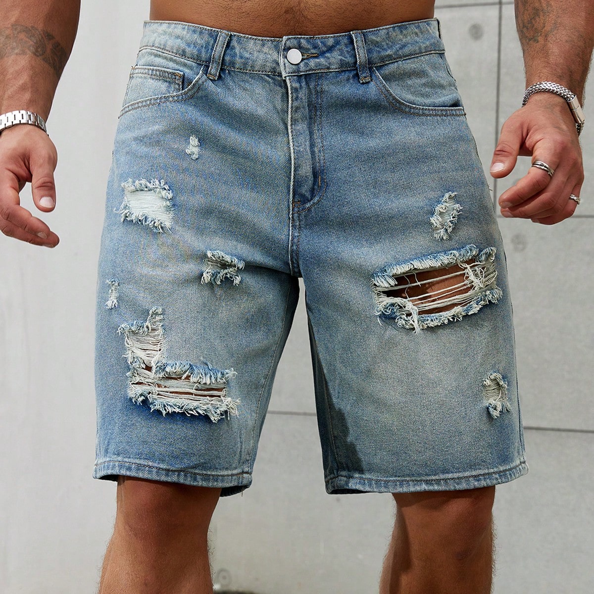 Streetwear Clothing Brand - メンズショートジーンズ,メンズストリートウェア,通気性デニム,ブランド衣類,バミューダ,夏,新しいファッション