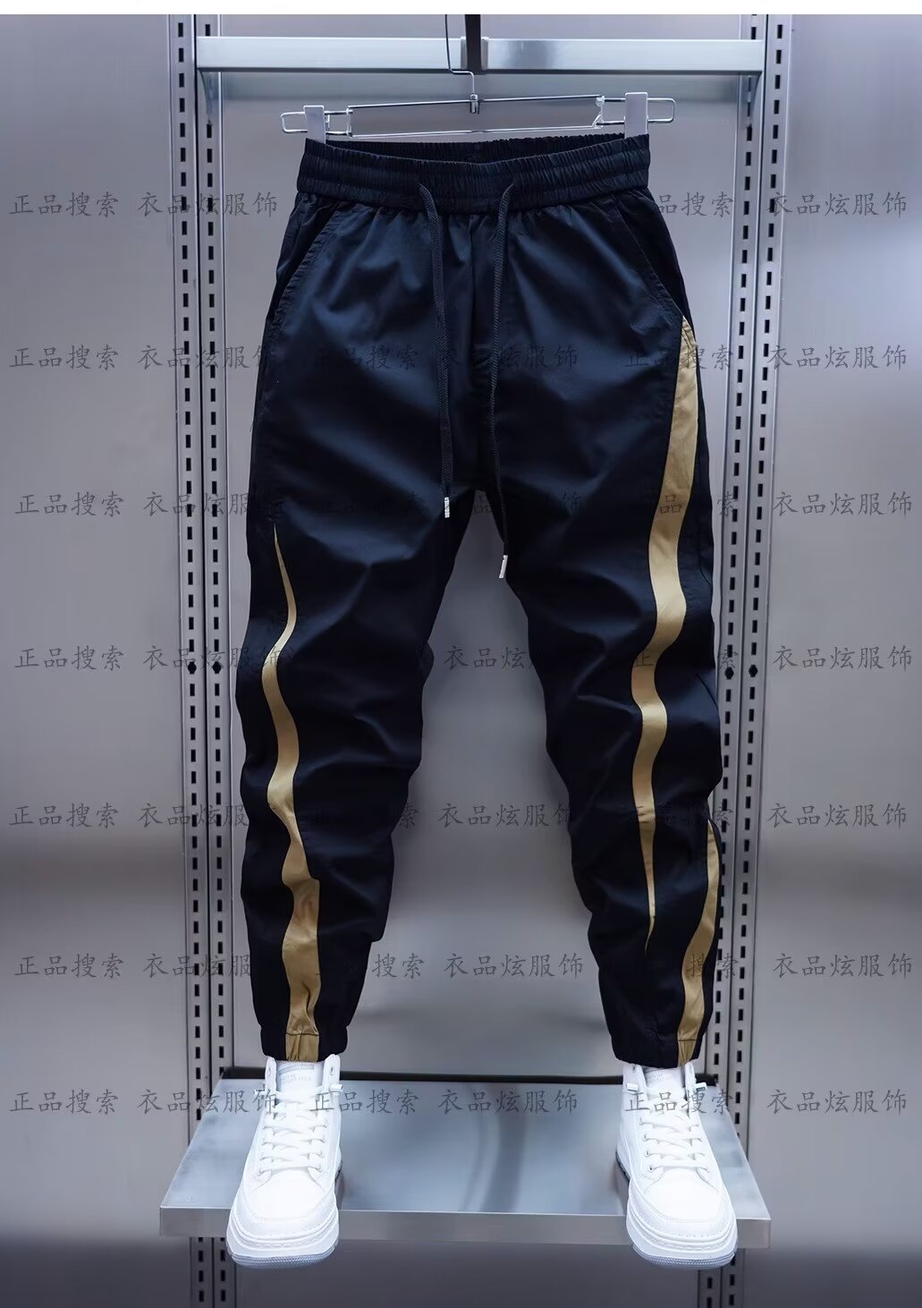 Corteiz Cargo Pant - メンズカーゴパンツ,ラージサイズ,コットン,カジュアル,多用途,アウトドアワーク,ハイキング,ブラック,新作