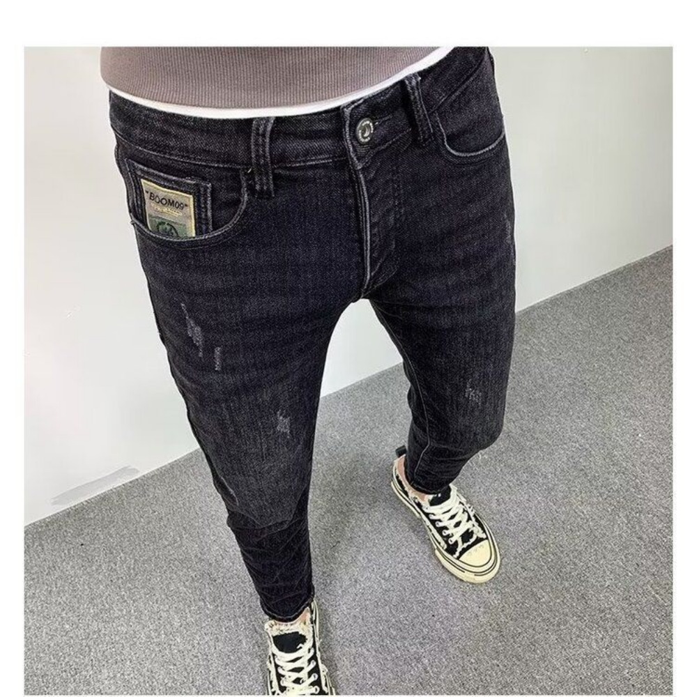 メンズスリムフィットデニムジーンズ,単色,カジュアル,ラグジ - Streetwear Clothing Brand のレビューと価格
