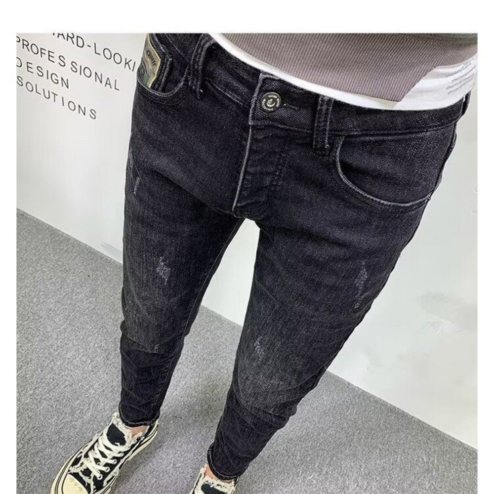 メンズスリムフィットデニムジーンズ,単色,カジュアル,ラグジ - Streetwear Clothing Brand のレビューと価格