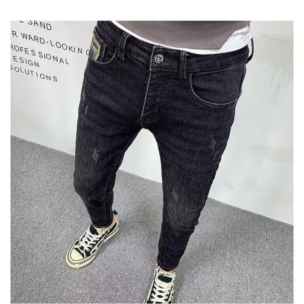 メンズスリムフィットデニムジーンズ,単色,カジュアル,ラグジ - Streetwear Clothing Brand のレビューと価格