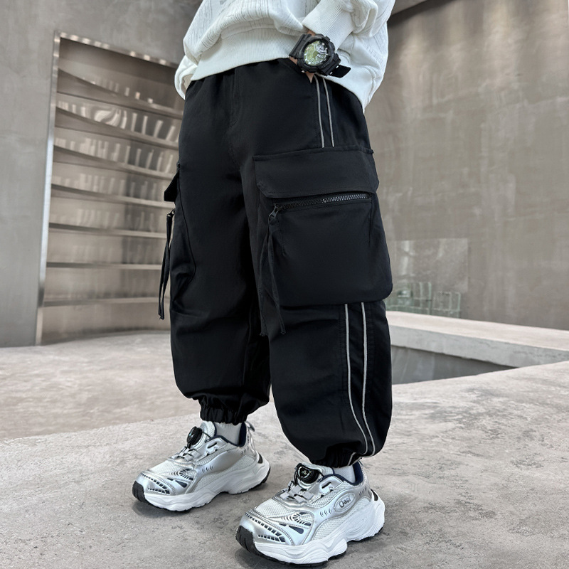 ボーイズカーゴパンツ大ポケットストライプ子供用オーバーオール - Streetwear Clothing Brand のレビューと価格