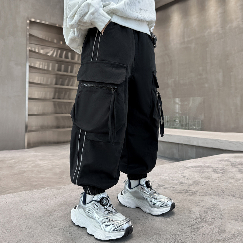 ボーイズカーゴパンツ大ポケットストライプ子供用オーバーオール - Streetwear Clothing Brand のレビューと価格