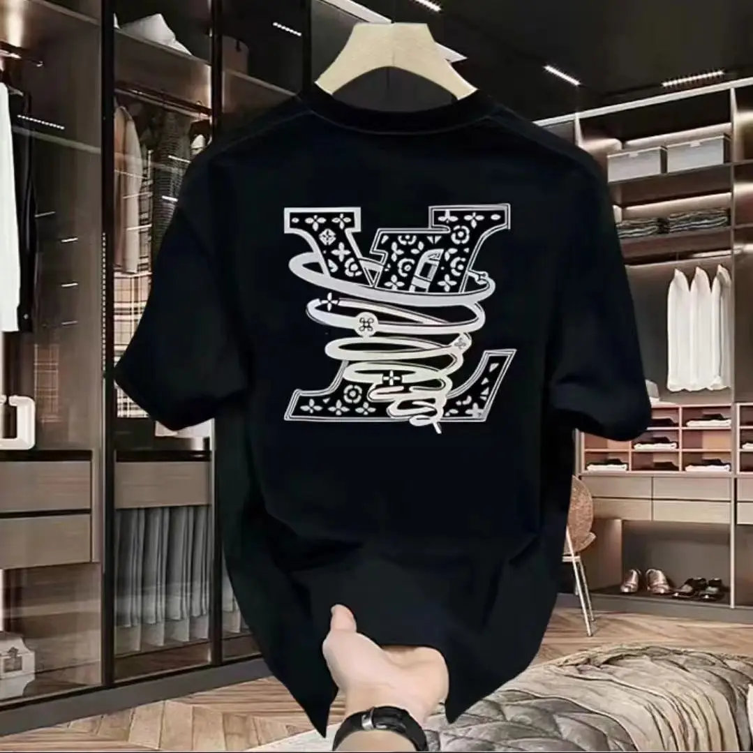 100%純綿メンズ高級ブランドレタープリントTシャツ、半袖T - Streetwear Clothing Brand のレビューと価格