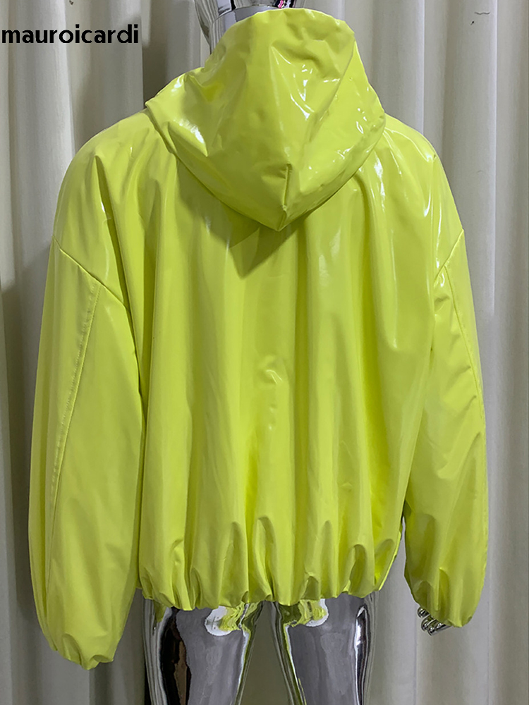 Mauroicardi 春特大光沢のある光沢のあるレザージャ - Streetwear Clothing Brand のレビューと価格