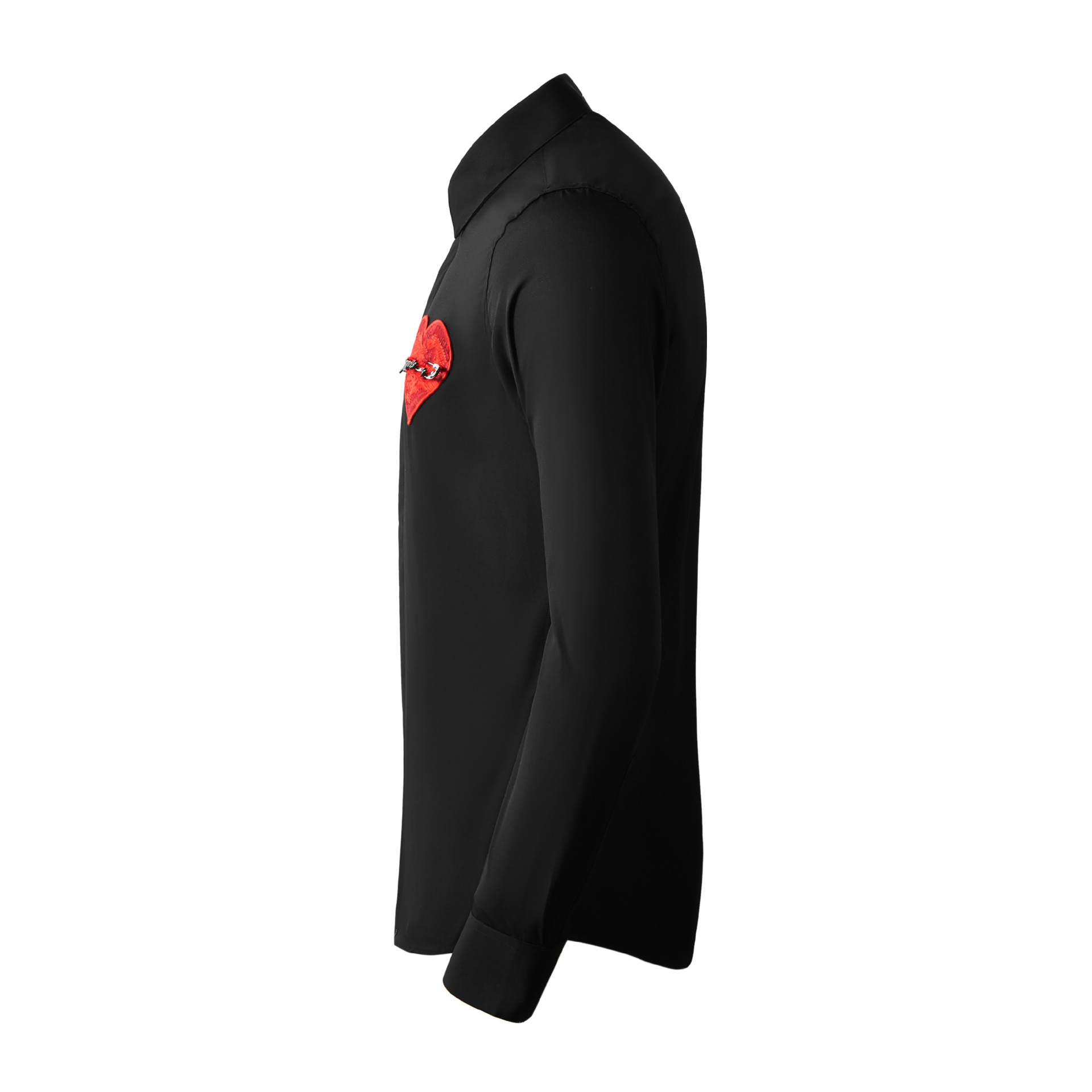 ブランドニット愛刺繍シャツ男性トレンド長袖男性シャツ高級社会 - Streetwear Clothing Brand のレビューと価格