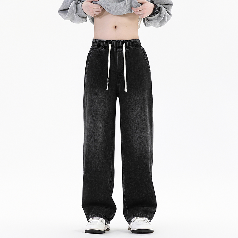春秋の新ストリートウェアルーズジーンズ男性韓国スタイルのファ - Streetwear Clothing Brand のレビューと価格
