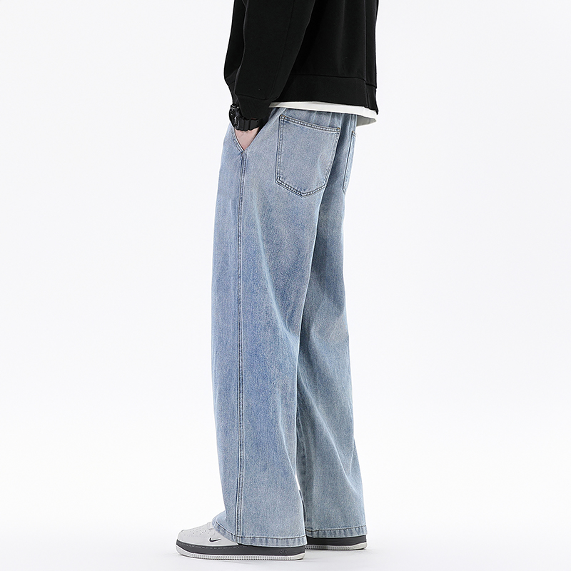 春秋の新ストリートウェアルーズジーンズ男性韓国スタイルのファ - Streetwear Clothing Brand のレビューと価格