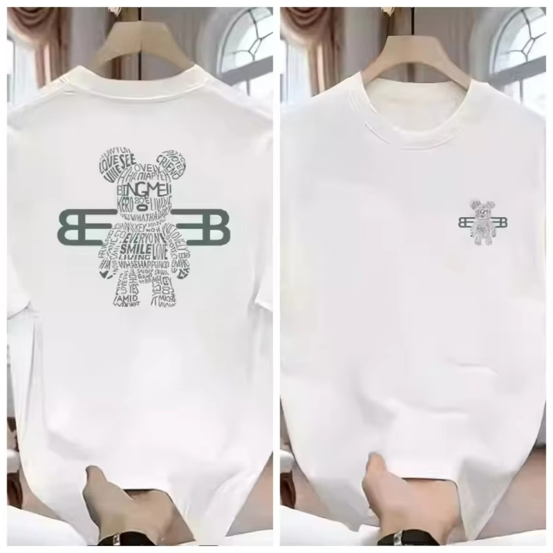100％純綿メンズ高級ブランドレタープリントTシャツ、半袖T - Streetwear Clothing Brand のレビューと価格